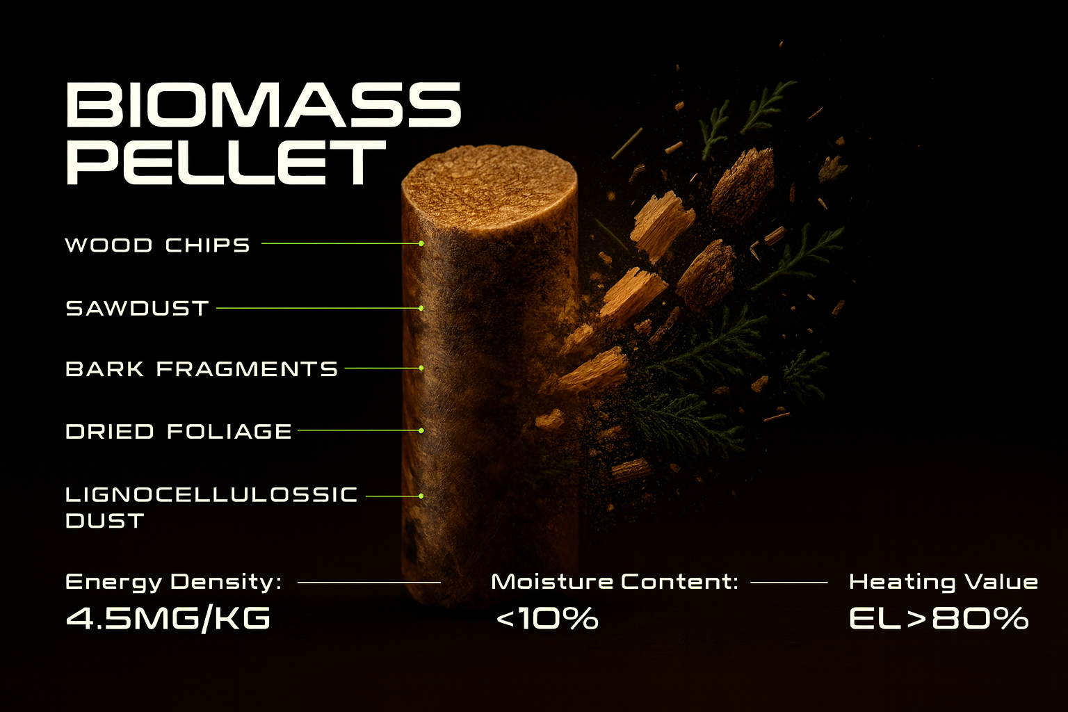 Biomass Pellet — composition and specifications